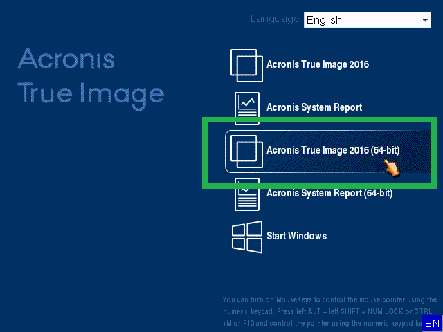 acronis true image 2017 recovery disk