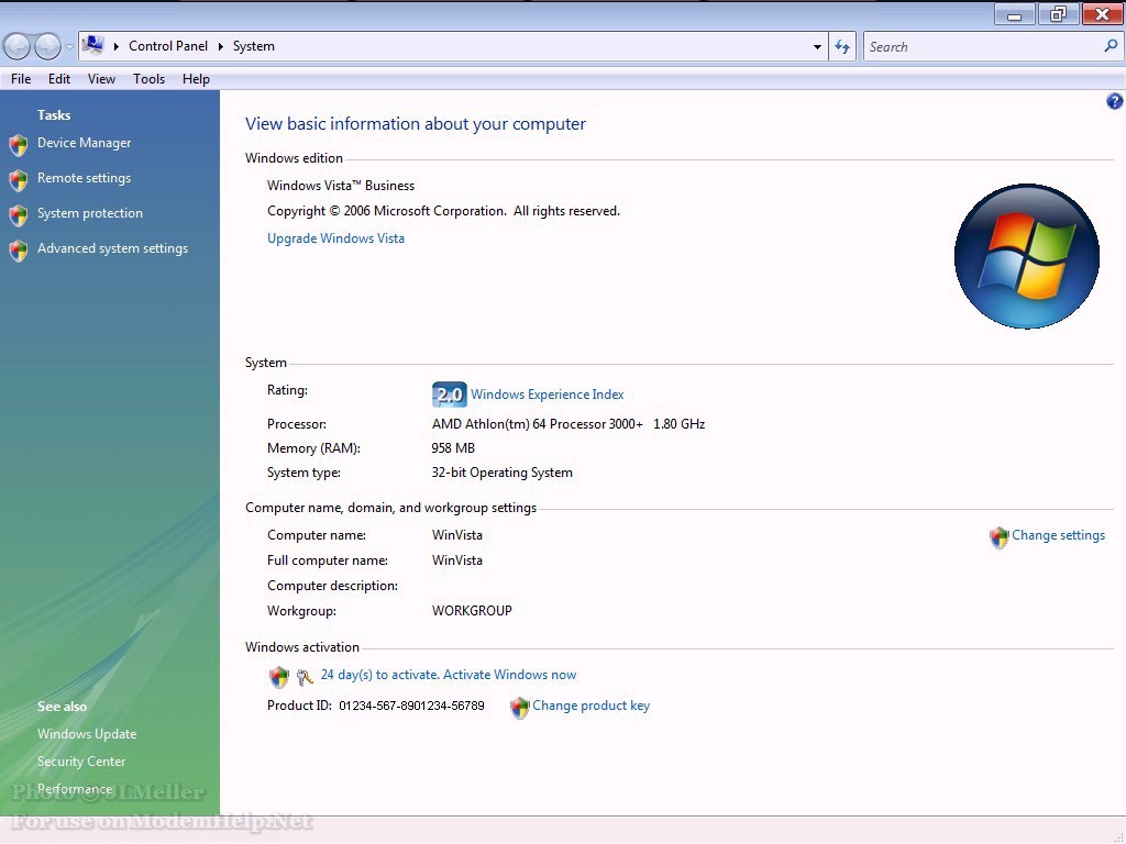 Windows system properties
