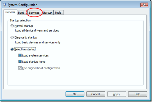 Services-Tab-on-the-System-Configuration